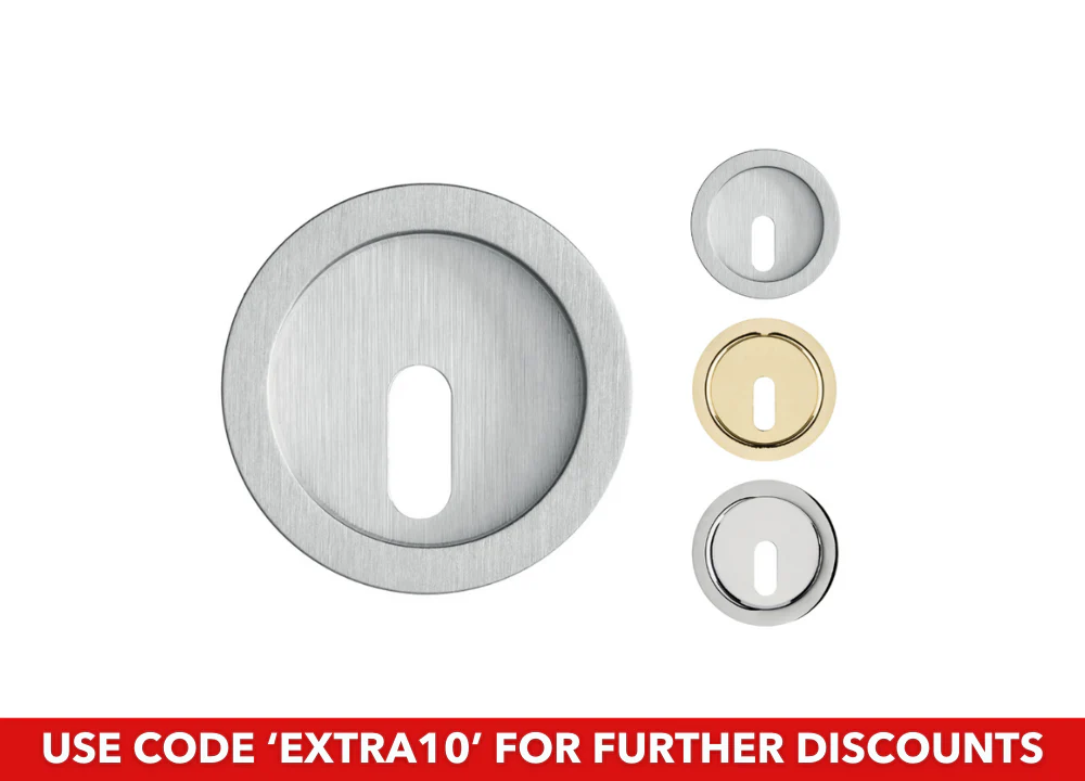AURA Round Key Lock Set For Sliding Pocket Door - Limited Time Offer
