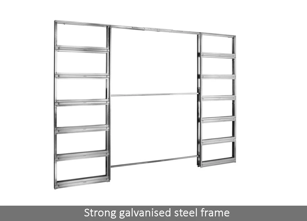 Classic DOUBLE Pocket Door System - White Jambs - Image 8