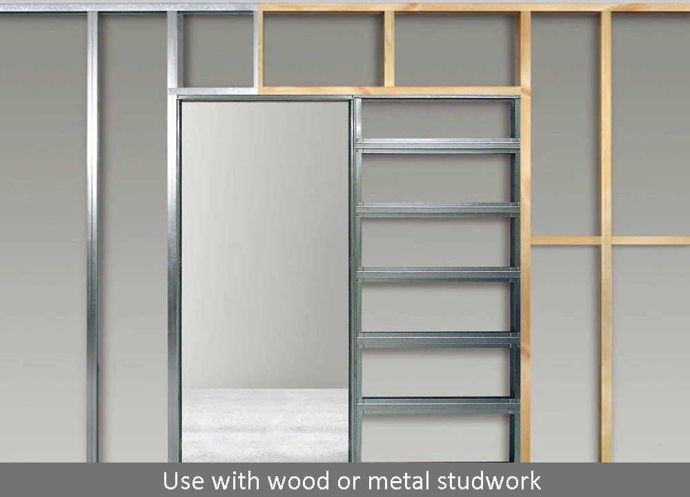 Classic SINGLE Pocket Door System - White Jambs - Image 10