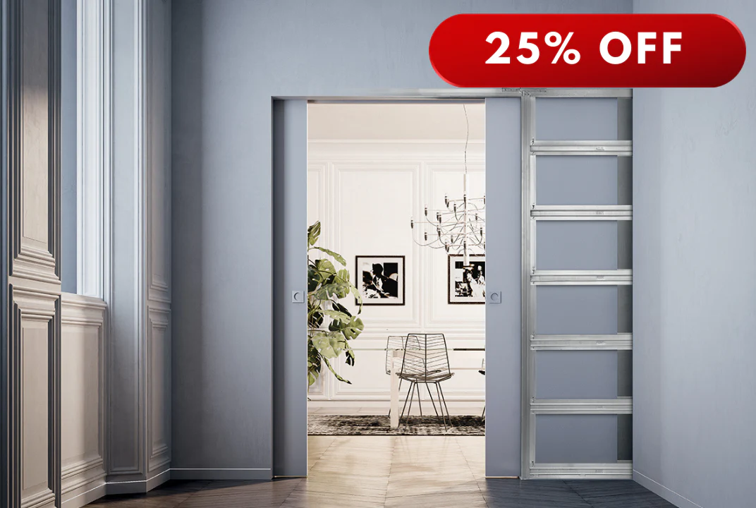 END OF LINE: Syntesis® Flush DOUBLE Pocket Door System - Image 3