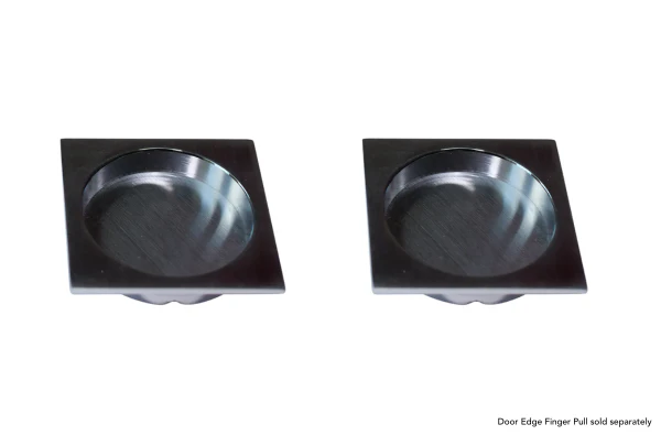 Square Door Edge Thumb Pull For Sliding Pocket Door - Satin Chrome - Image 2