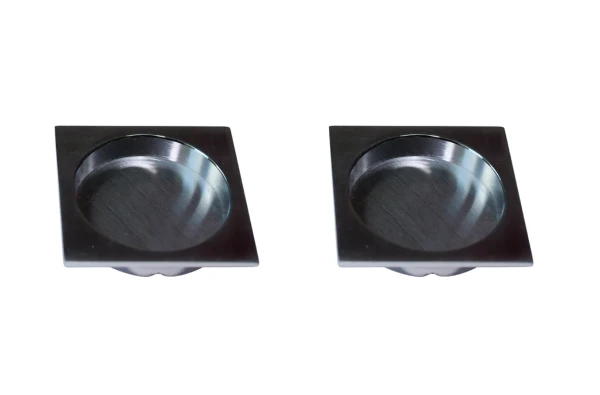 Square Door Edge Thumb Pull For Sliding Pocket Door - Satin Chrome - Image 3