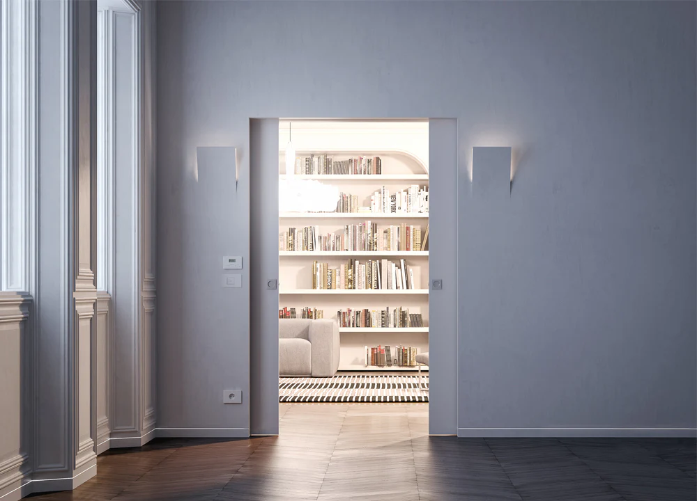 Syntesis® Flush DOUBLE WIRING-READY Pocket Door System  - New Sizing - Image 5