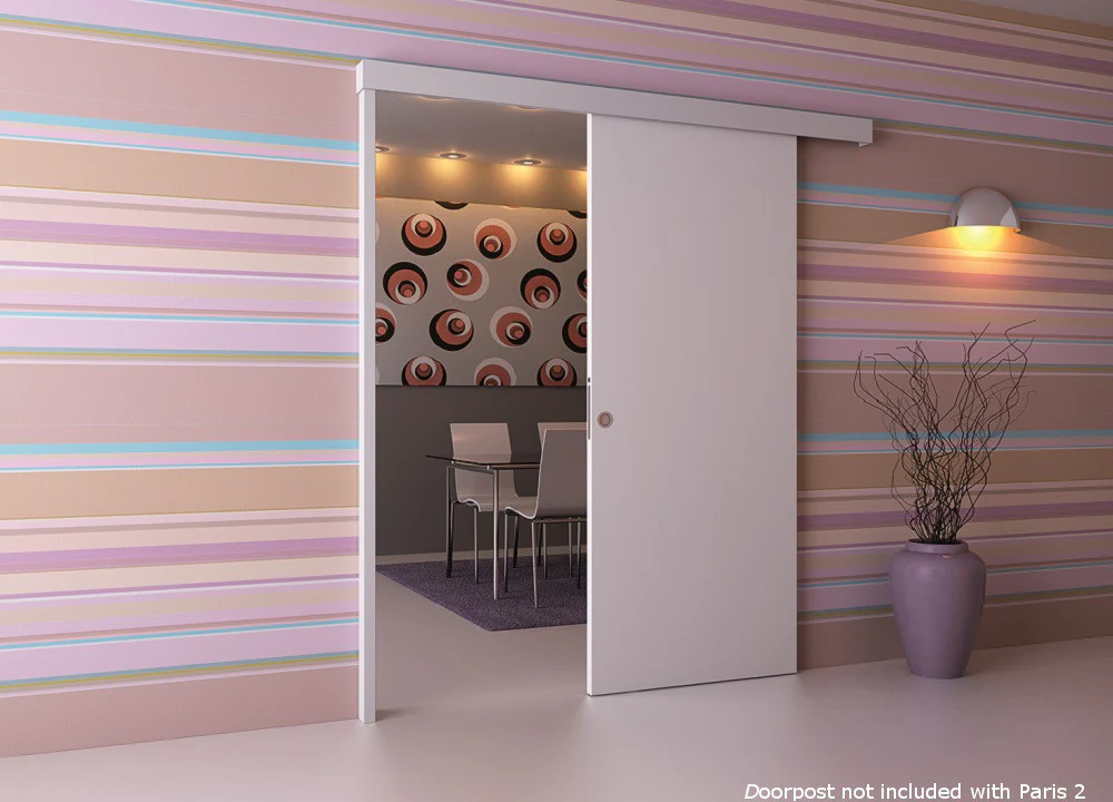 Wall Mounted Sliding Door Kit and Pelmet- 2m Track- Paris 2 - Image 6